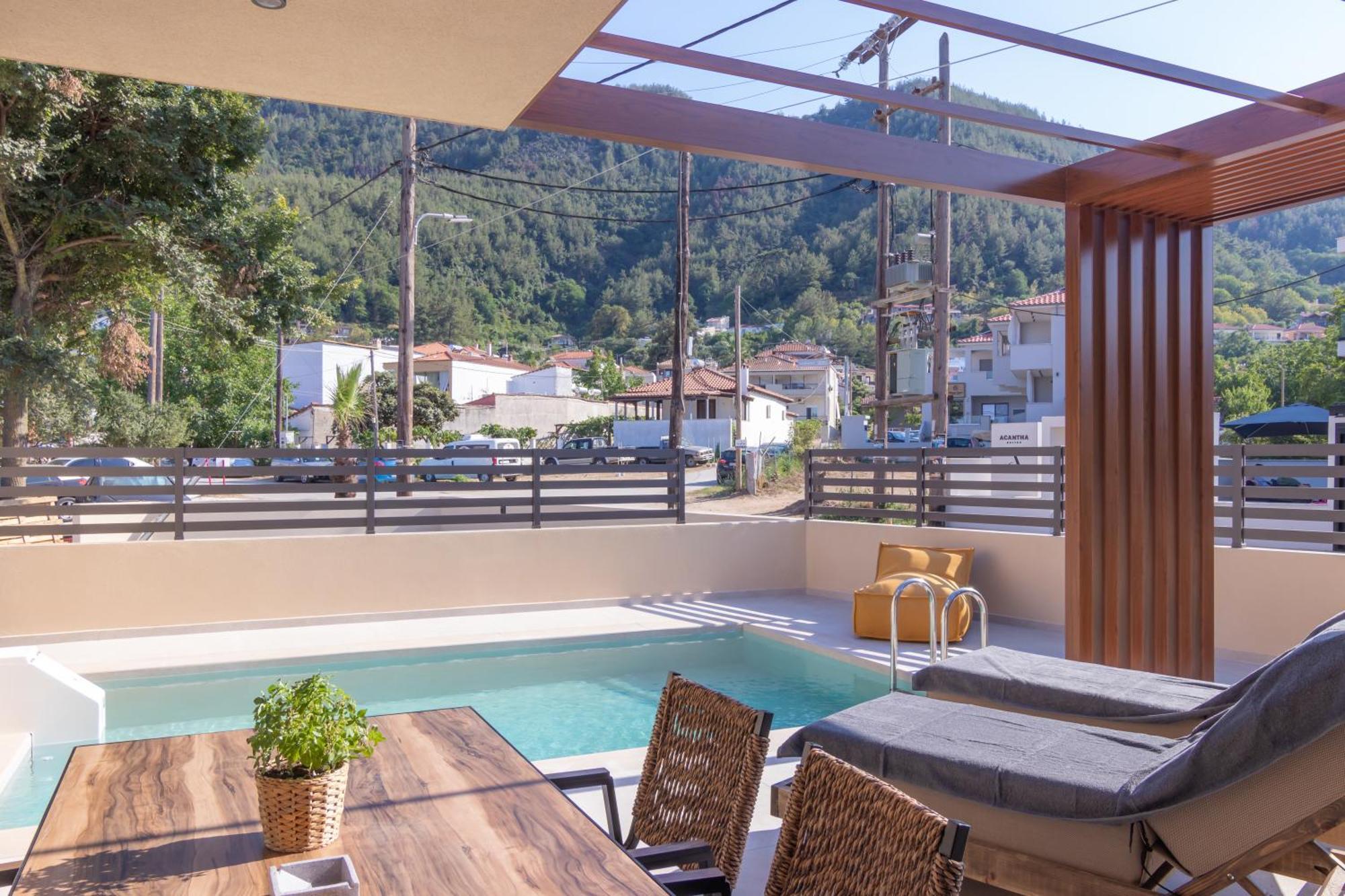 Ntinas Seaside Suites Skala Potamia  Bagian luar foto